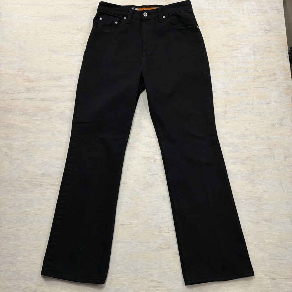 Vintage  Levi's Jeans SilverTab Flare High Rise 90s Black Denim Women 10 Regular